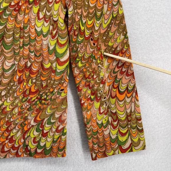 GOLDWORM Sweater Womens 8 Virgin Merino Wool Mod Retro Orange Italy VTG - Picture 13 of 16